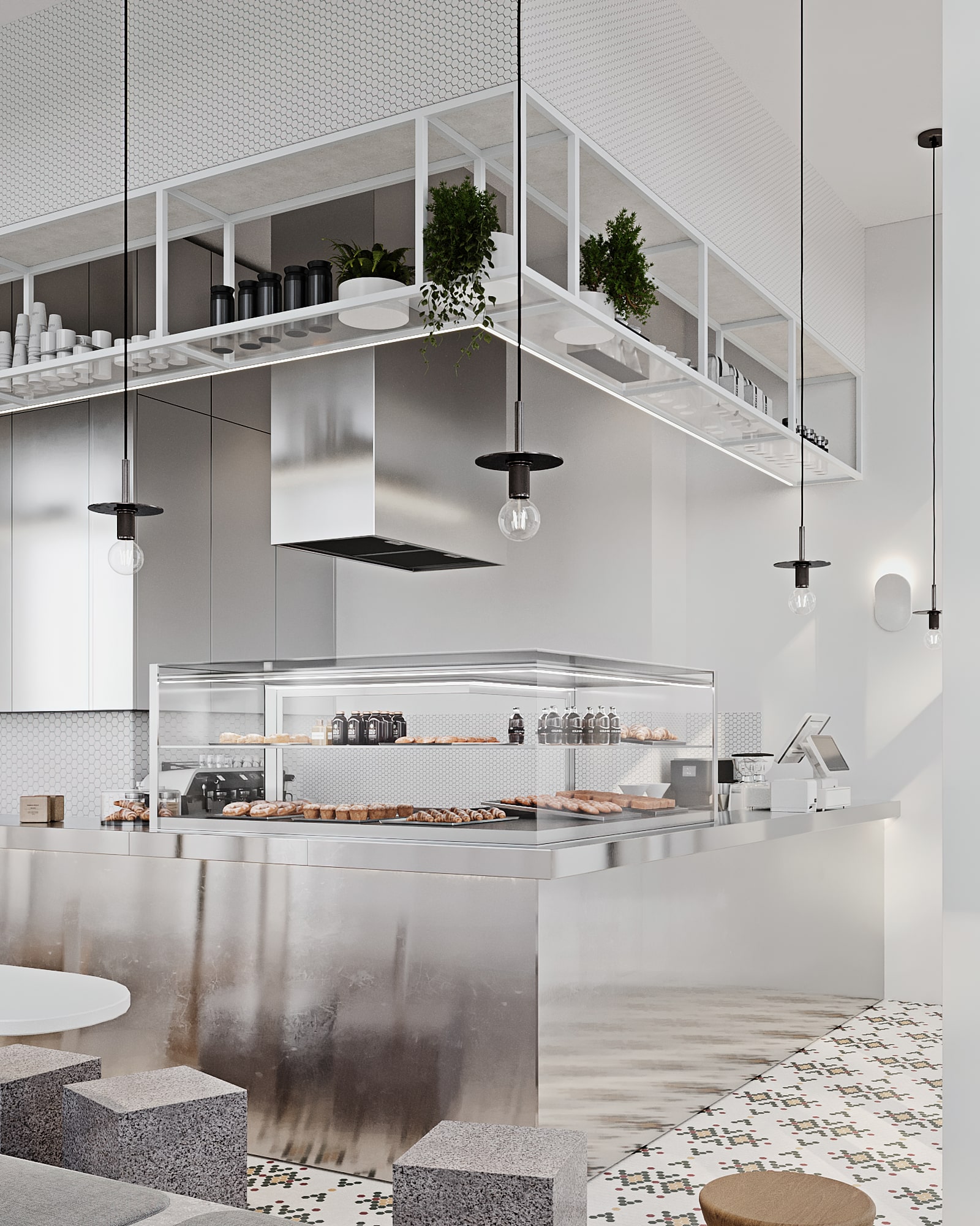 白咖啡屋丨卡塔尔多哈丨Echelle Interiors-4