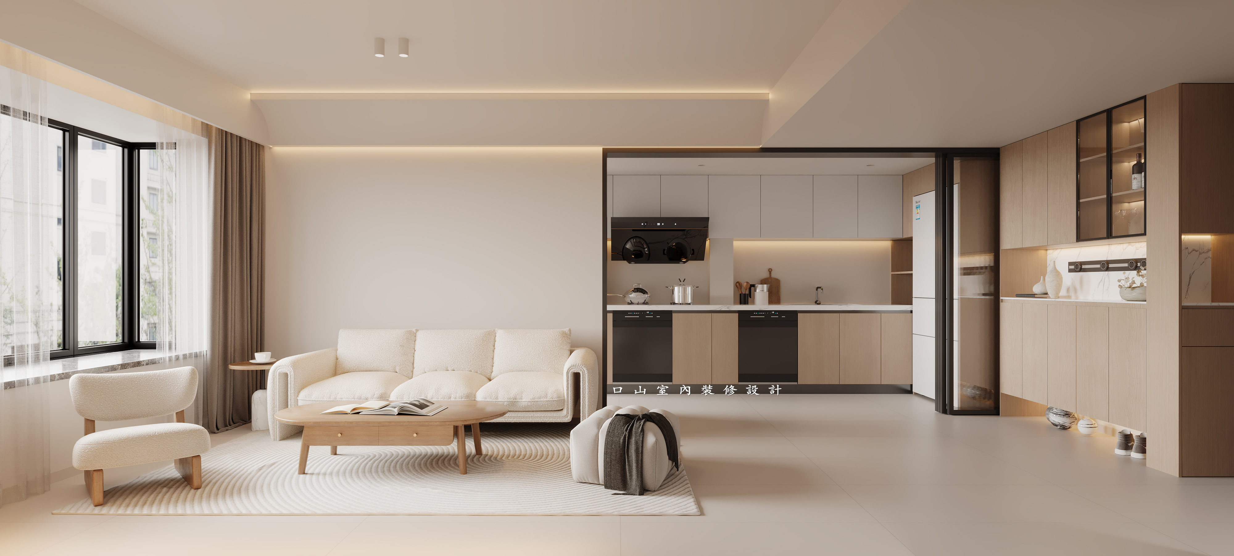 深圳口山设计：宝安·汇宝苑83㎡，设计与生活和谐共舞-3