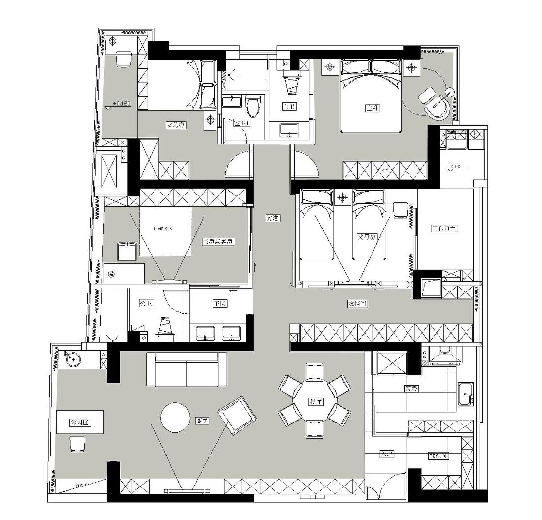 洄游平层多功能收纳空间设计丨黄莉原色设计-8