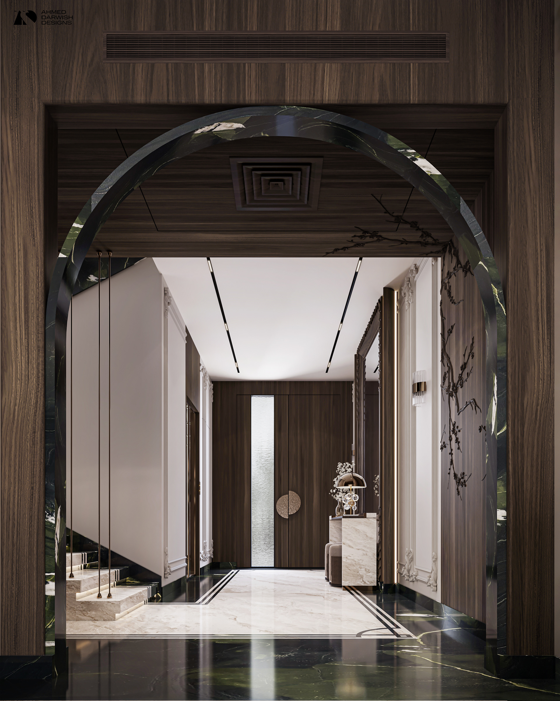 新古典风格入口别墅丨埃及亚历山大丨Ahmed Darwish Designs-3