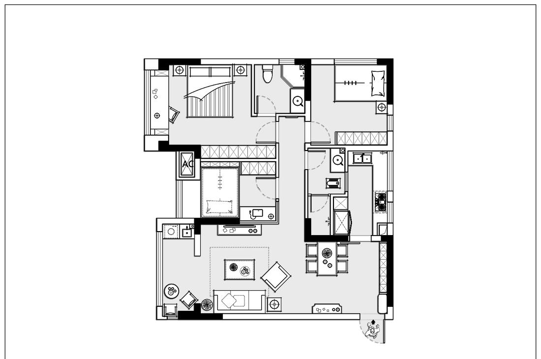 
爆改局促空间，88m²现代家居鉴赏 -33