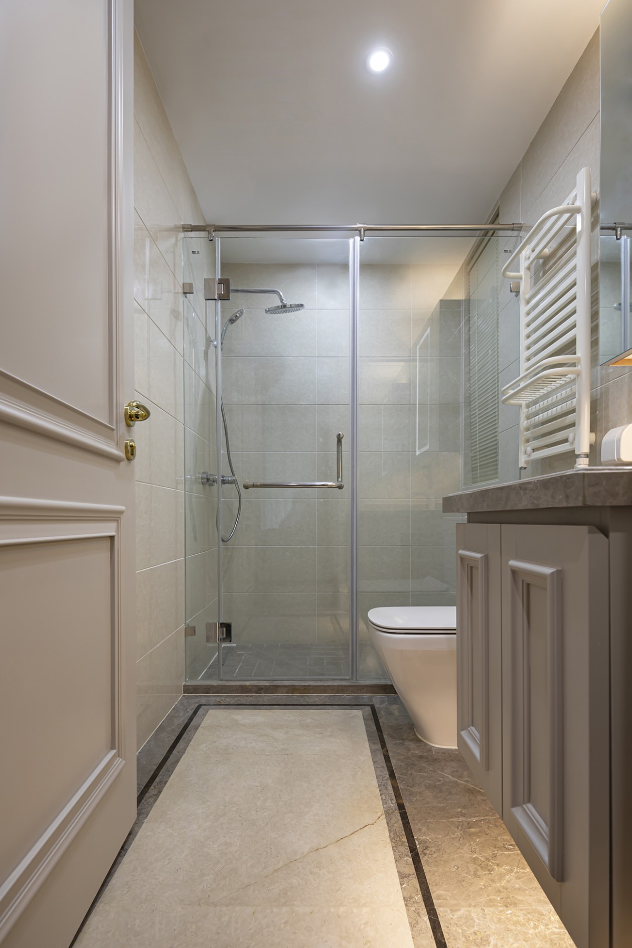 奥体精装修,颠覆空间感觉收纳隐形门呈现精致简约风-25