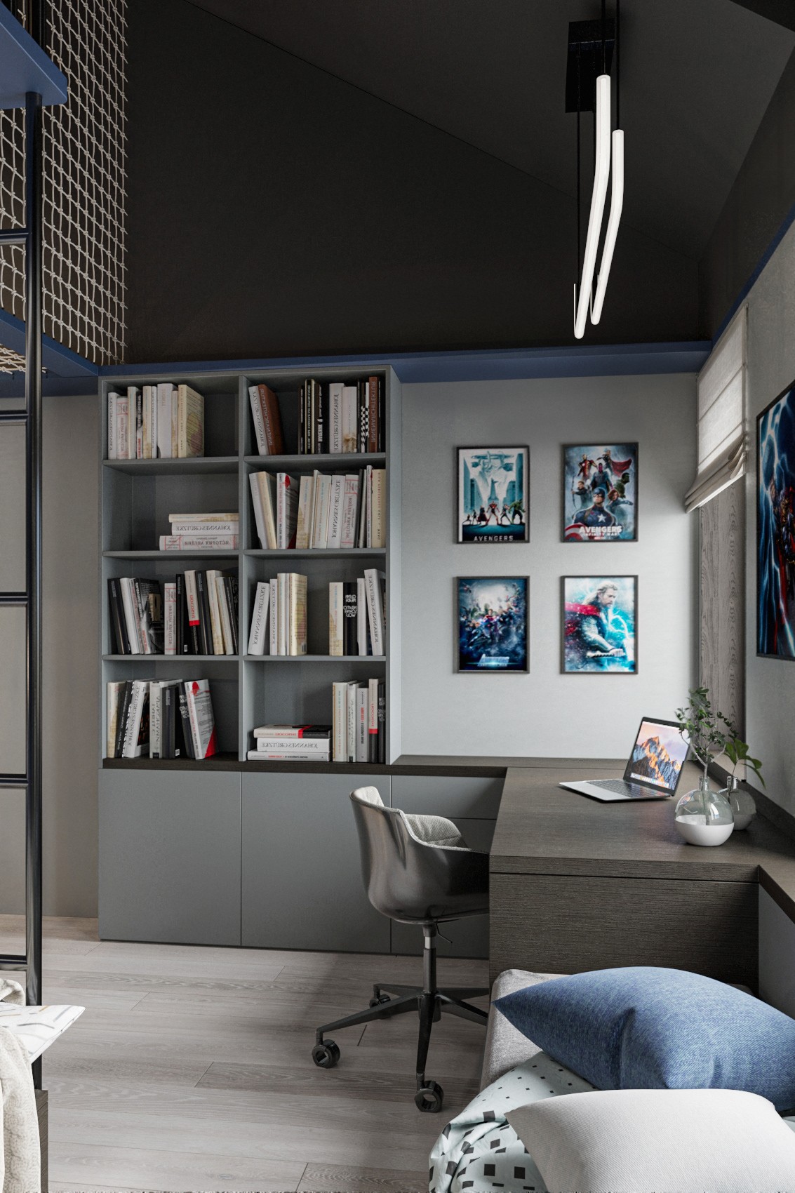 深色系小空间公寓设计-16