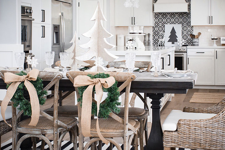 德州自然风白色圣诞家居设计-13