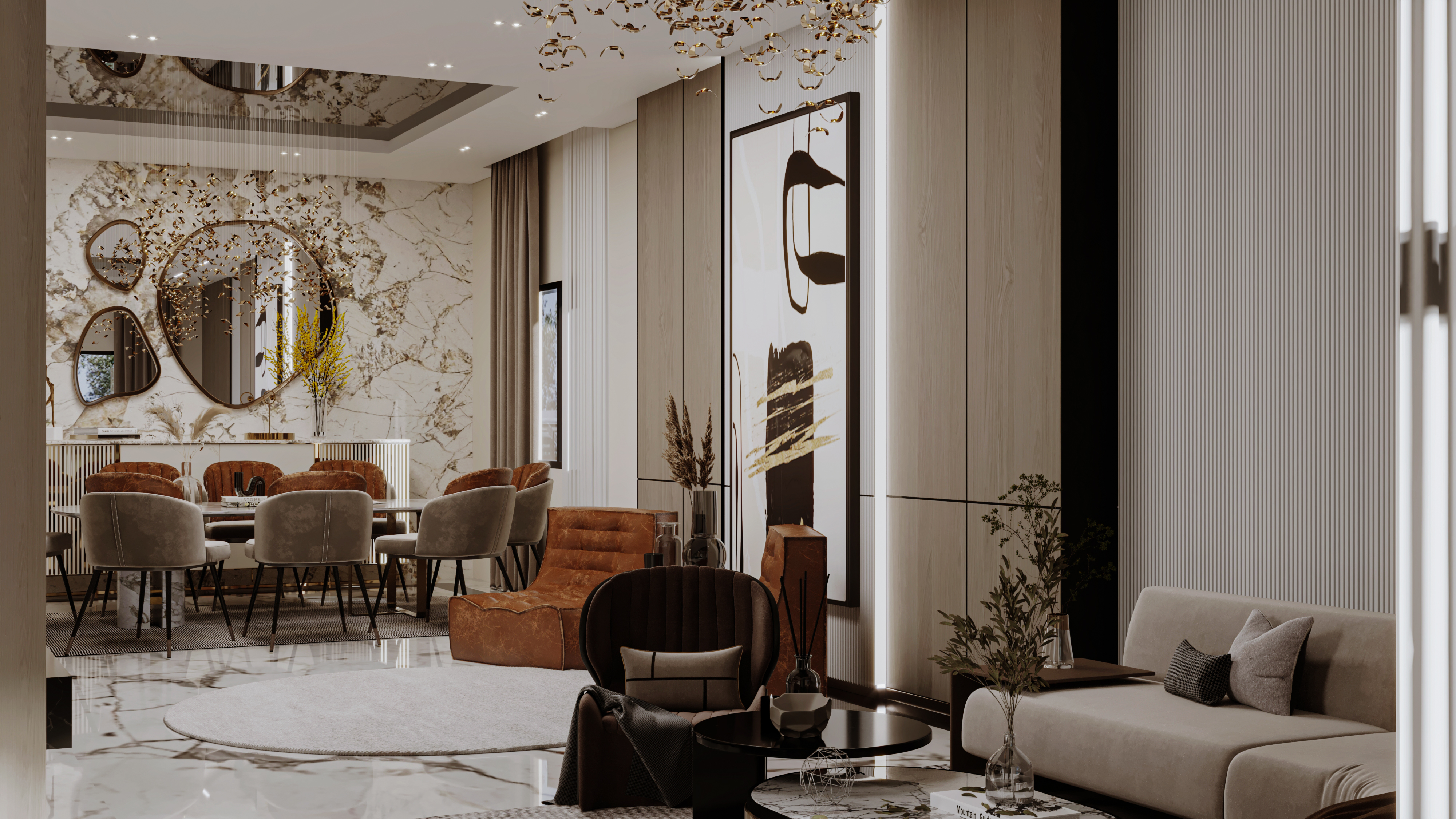 VILLA MODERN RECEPTION（现代别墅）丨埃及开罗丨AHMED FIKRY DESIGNS-11