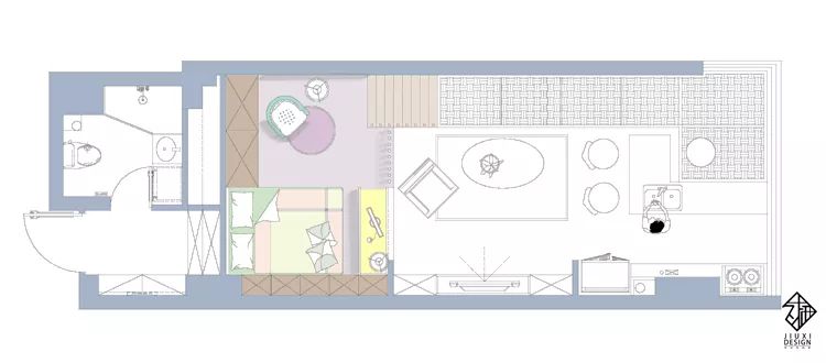 兰州名盛广场 59 平米混搭风小户型 Loft 设计-30