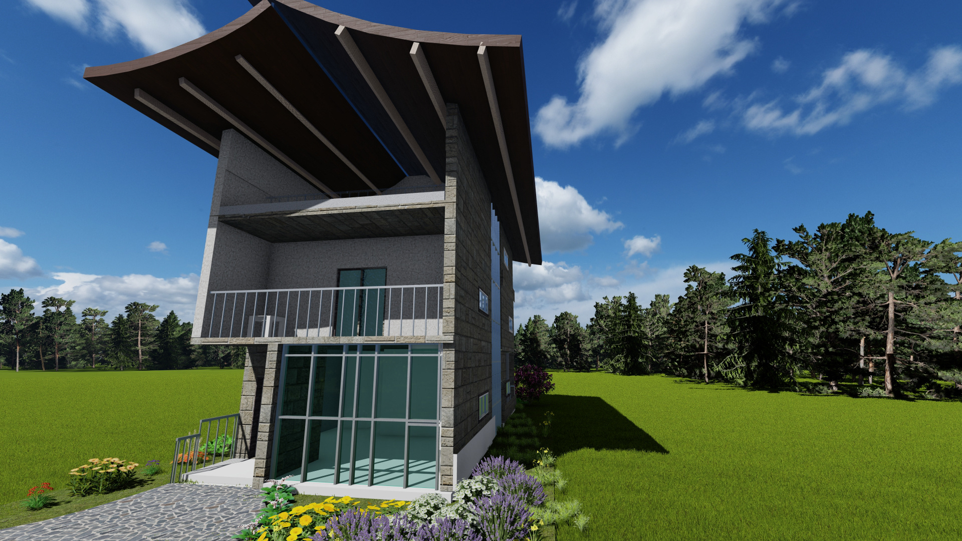 现代中式别墅设计-7