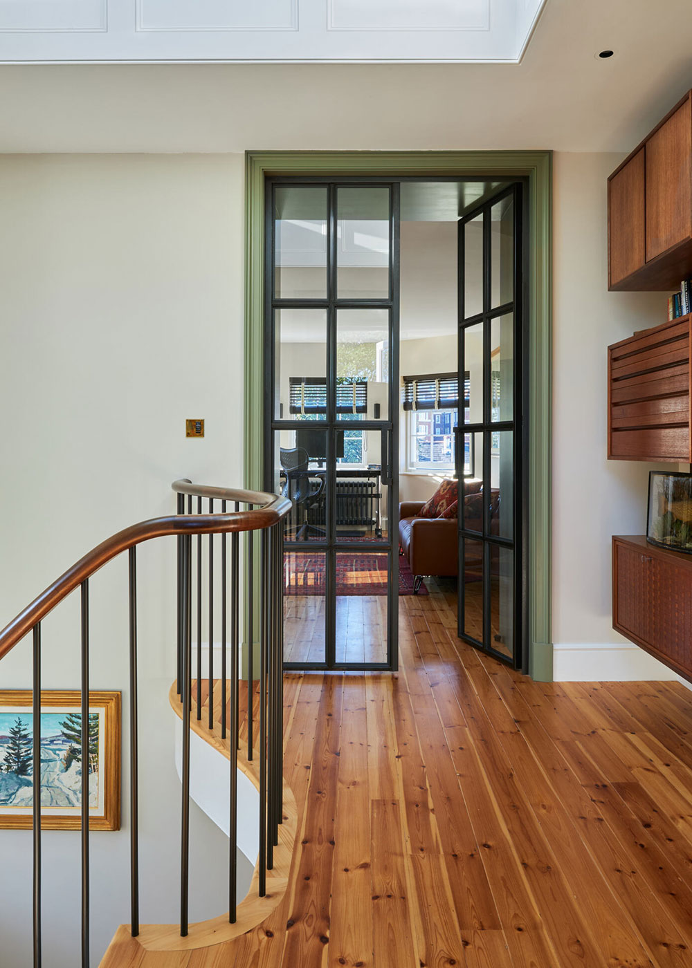 伦敦肯辛顿更新的乔治亚式联排别墅，色彩斑斓的古典之美-22