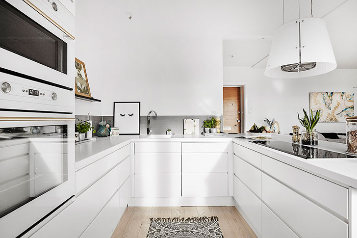 简约白色公寓，功能分区巧夺天工-3