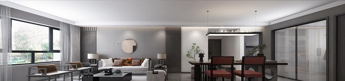 海涵设计┃140㎡新中式私宅-3