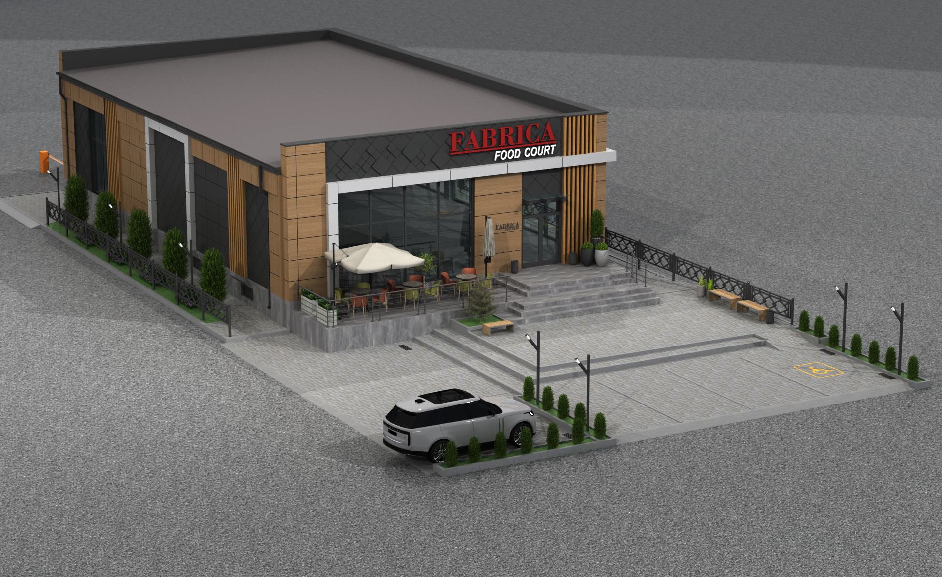 美食广场外部设计丨俄罗斯奔萨丨Design_14,Narek Azaryan-15