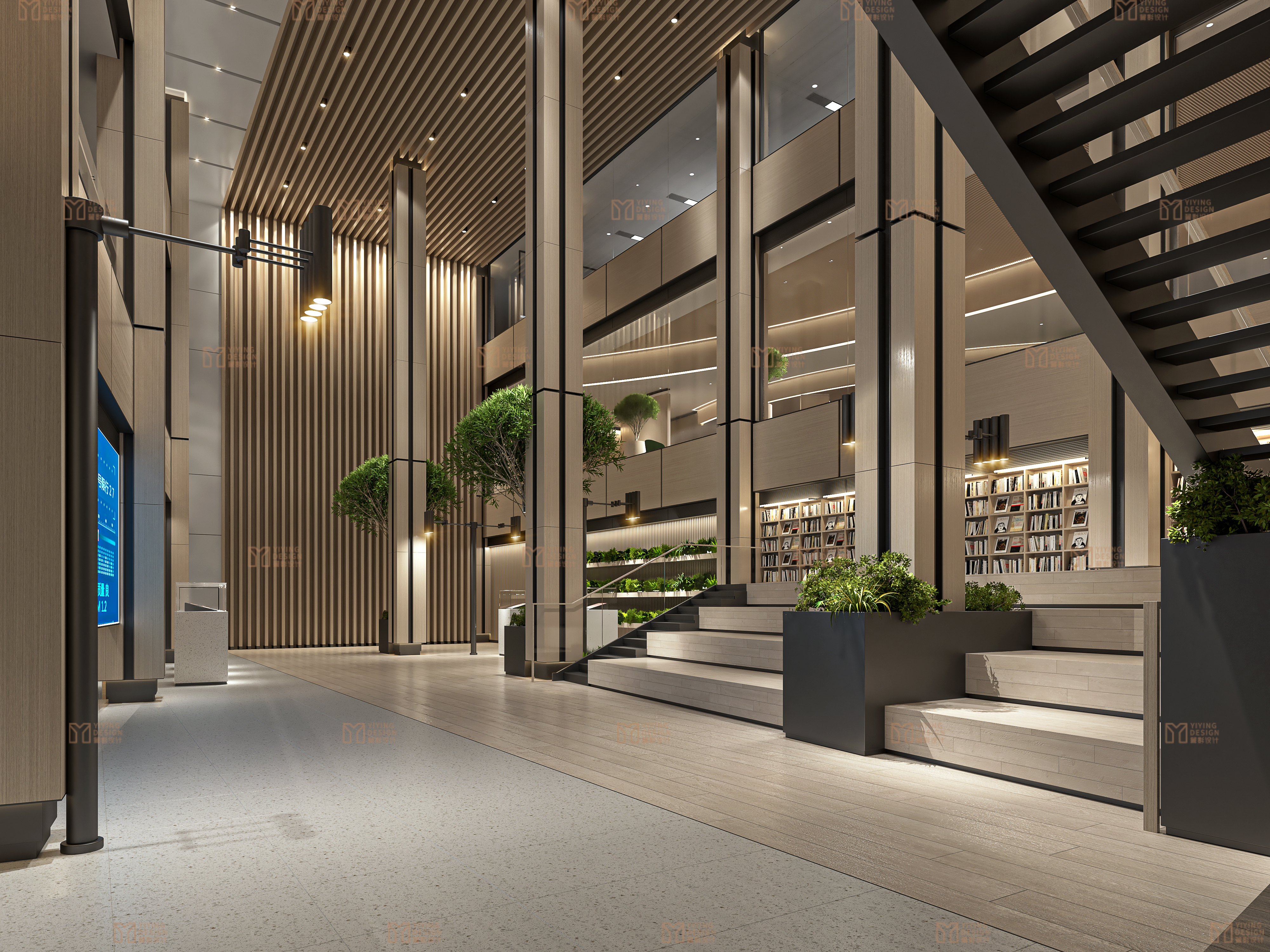 民生银行办公大楼┃办公室┃效果图-8