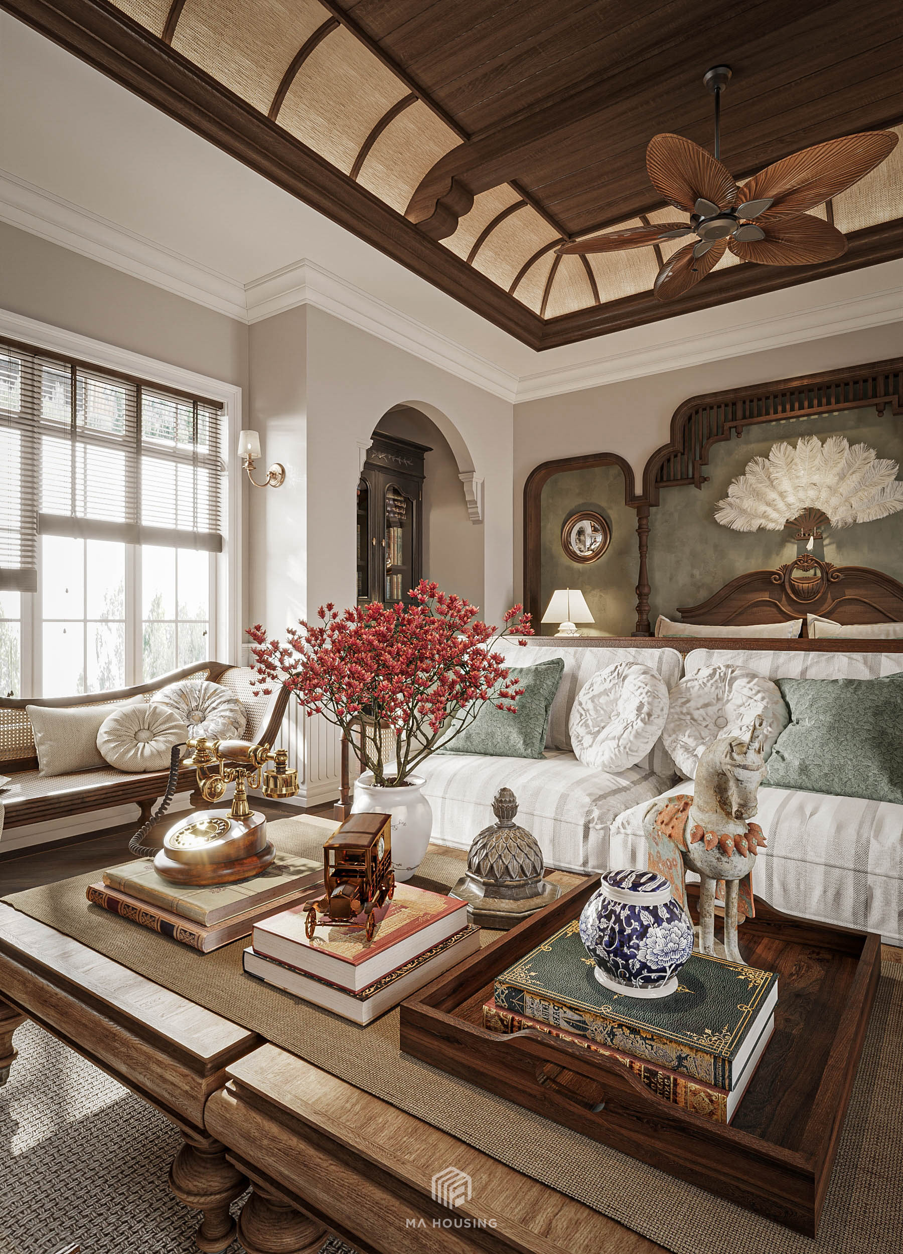 NGUYEN GIA THIEU 别墅主卧室 2丨越南河内丨MA housing-9