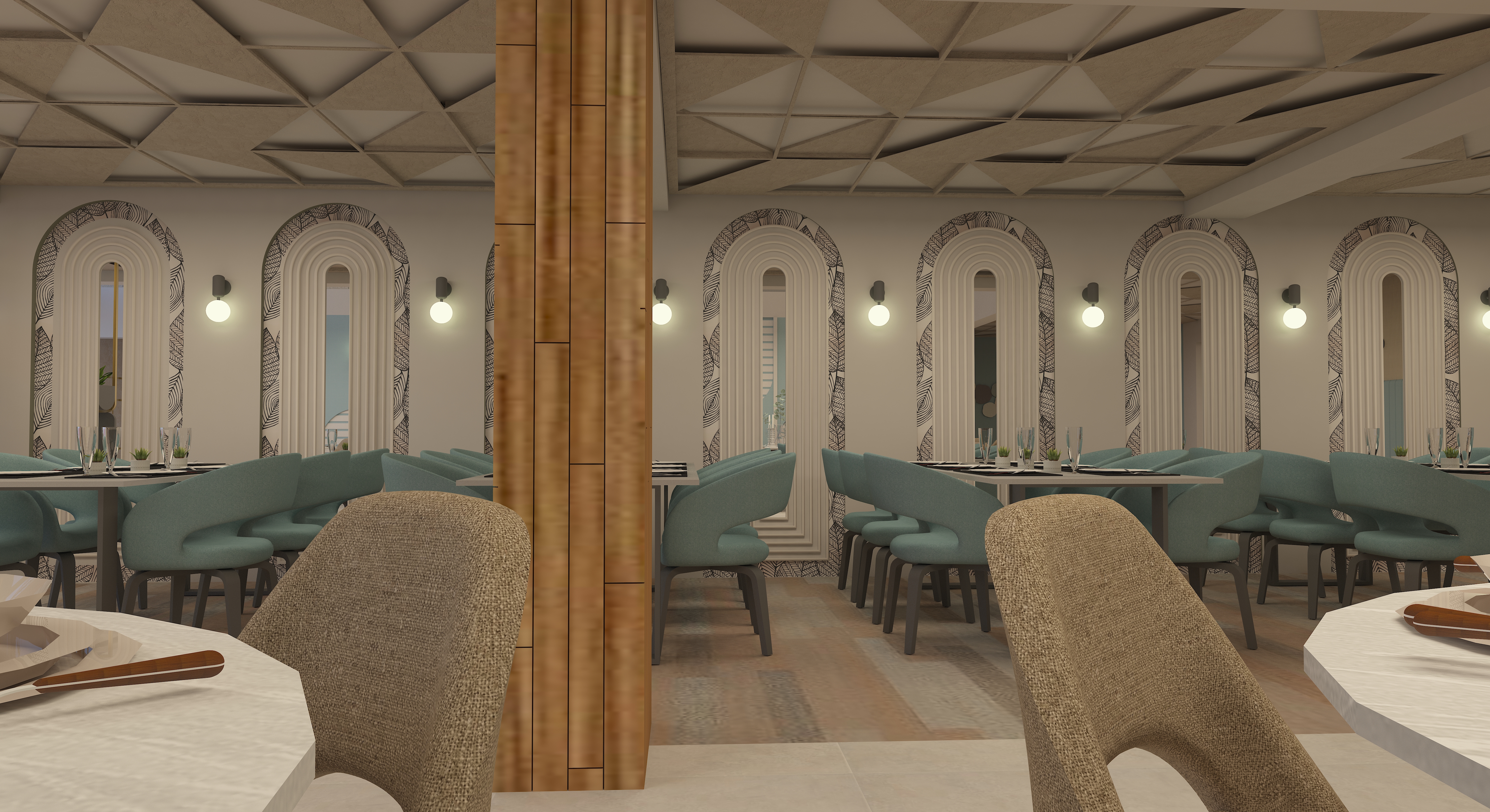 CONTINENTAL RESTAURANT - NEOCLASSICAL DESIGN-2