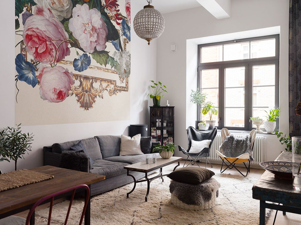 斯德哥尔摩工业风公寓的粉色卧室设计-3