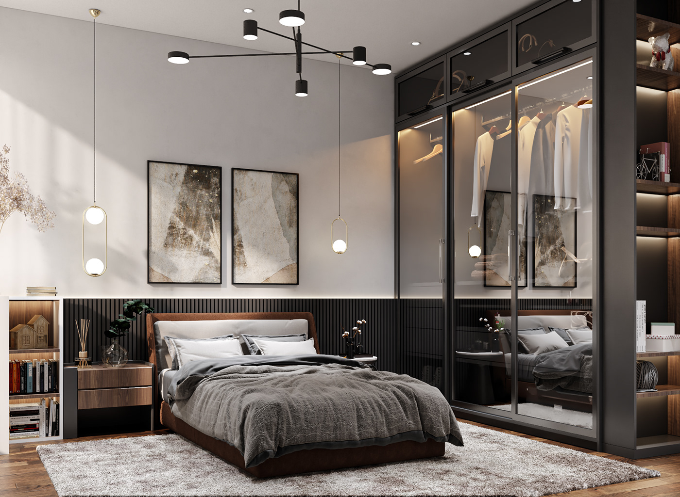 Anastasiya Gushchina丨平层丨SINGLE BEDROOM , TWO DESIGNS-5