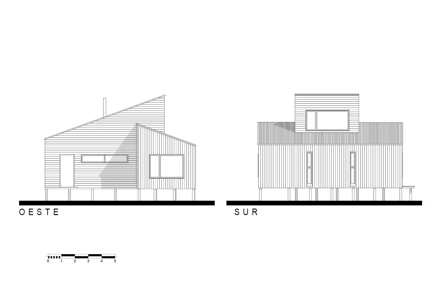 森林中的现代白色小屋-50