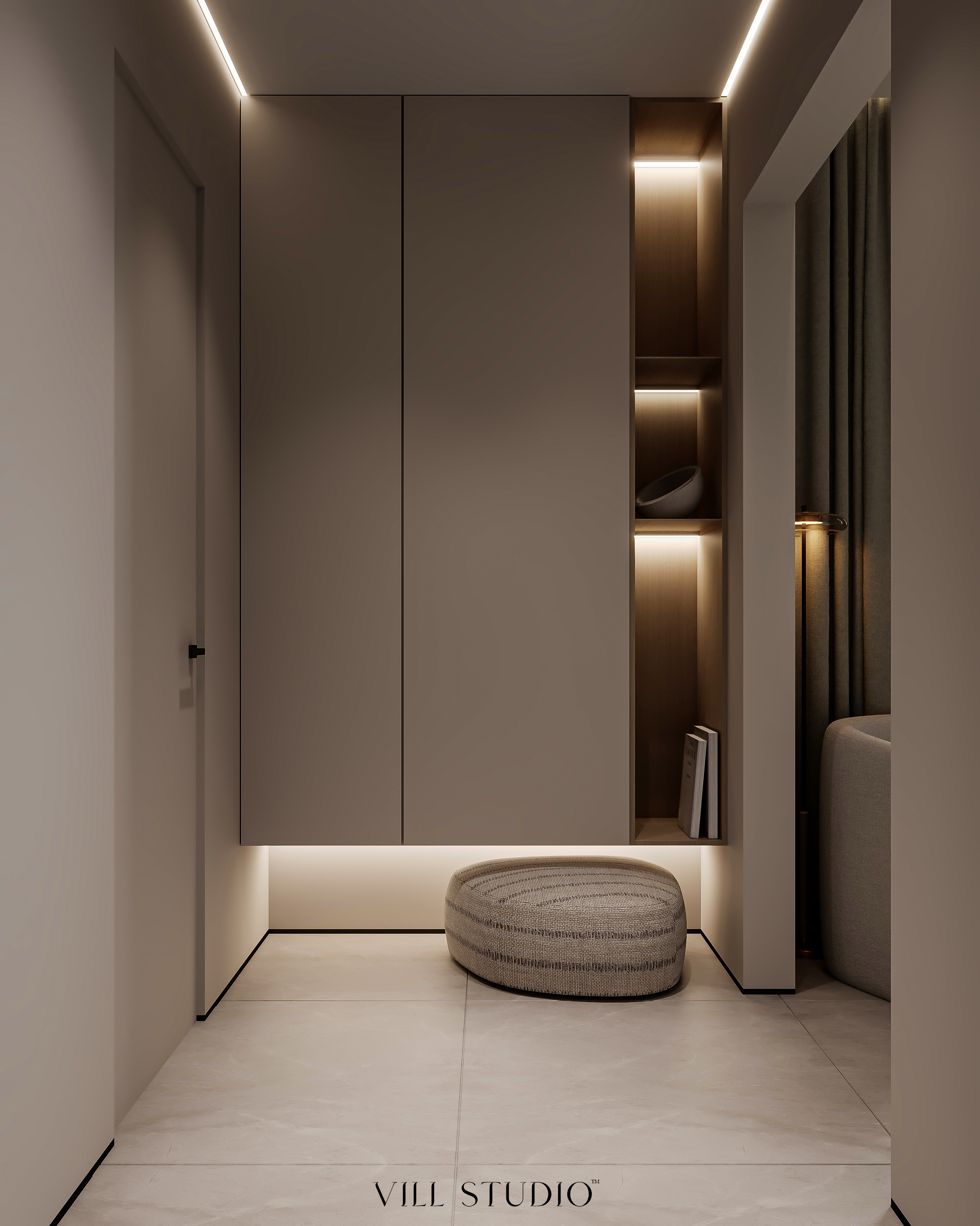 沙特阿拉伯宁静简约的卧室室内设计丨沙特阿拉伯丨Vill Studio™-12