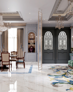 经典餐饮与生活空间（注：这里Living结合语境更倾向于起居空间这类意思，所以整体这样翻译，但如果Living有其他特定所指，请结合实际情况调整 ） 丨沙特阿拉伯