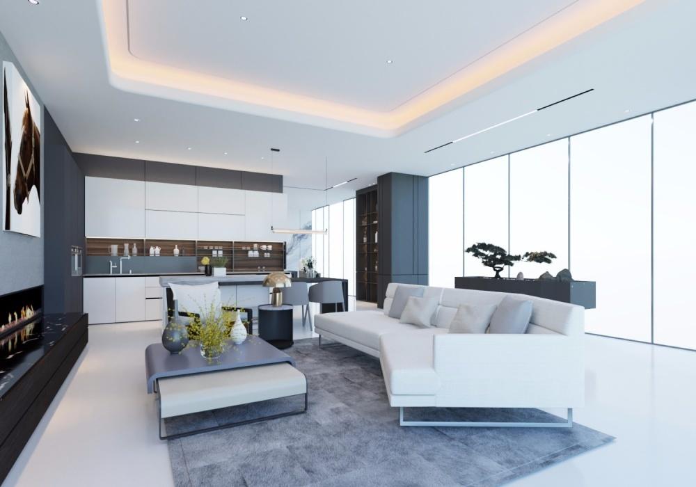 塔斯卡国际整装 | 别墅级客厅设计，材料展示区的精致魅力-2