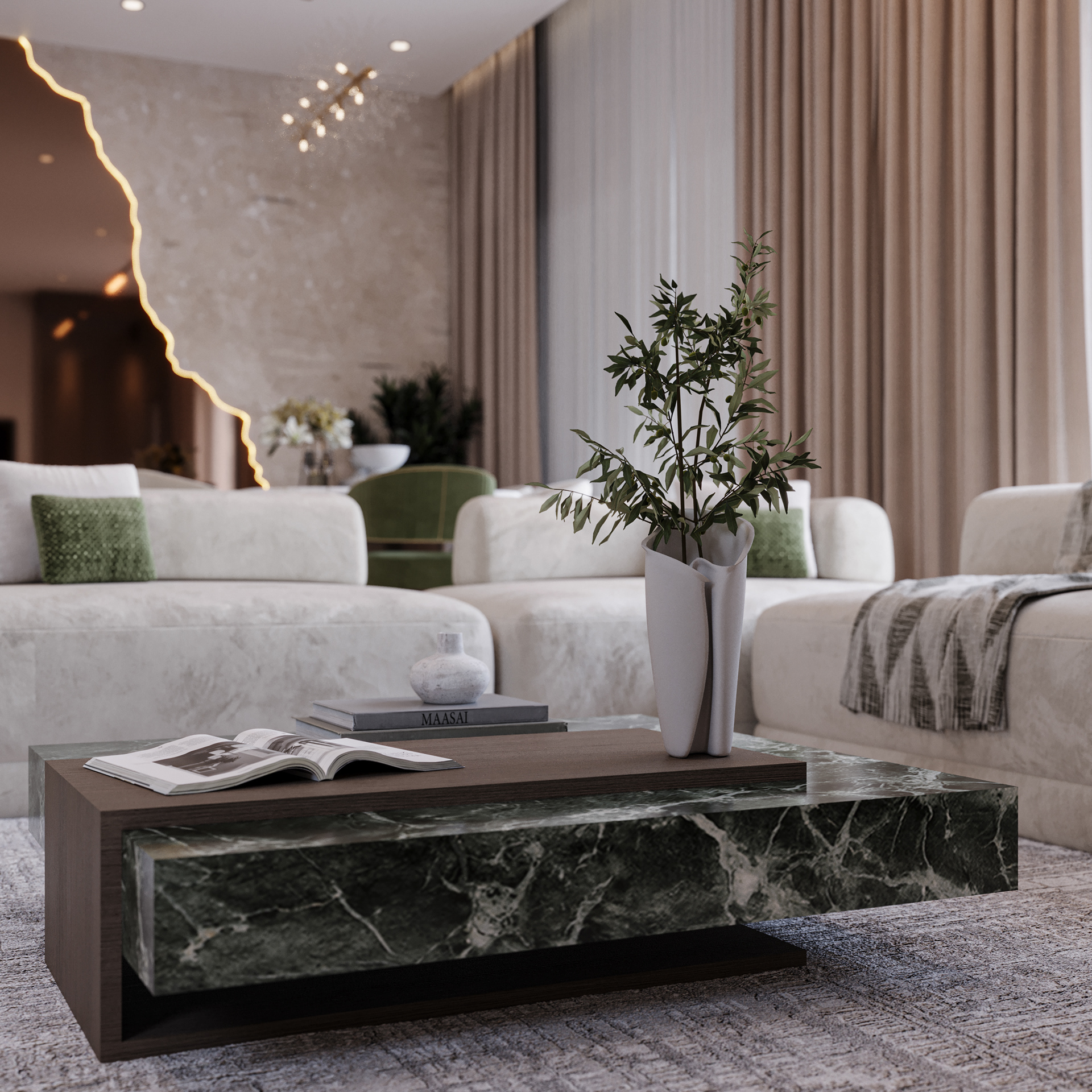 Olive Living Space | Modern Residential Interior-8