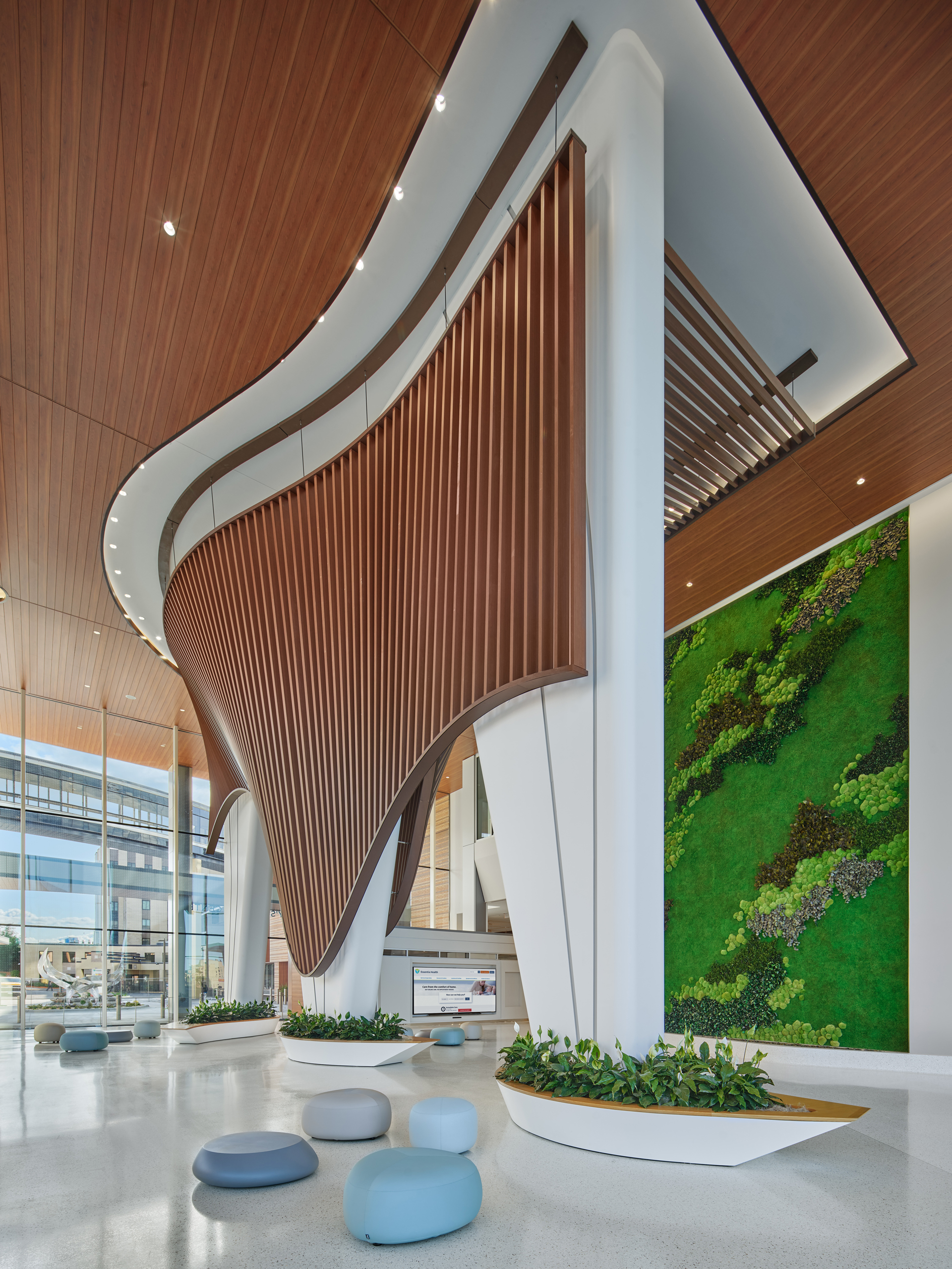 CUSTOM INTERIOR TRELLISES @ ESSENTIA HEALTH - ST. MARY’S MEDICAL CENTER | Eventscape-2