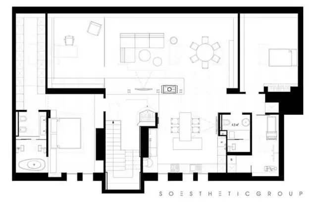 190㎡现代风Loft复式公寓-10