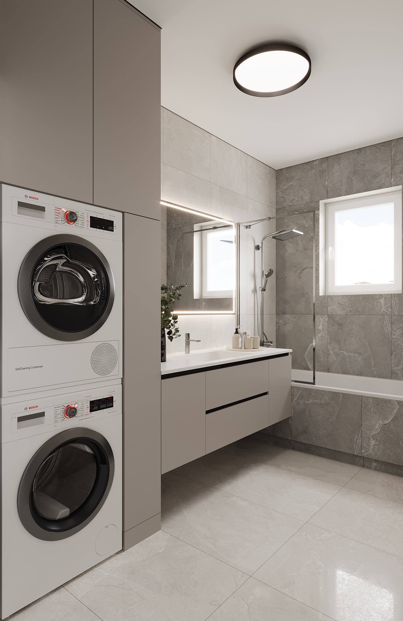 Private house Kitchen-living room | 3D Visualization-8