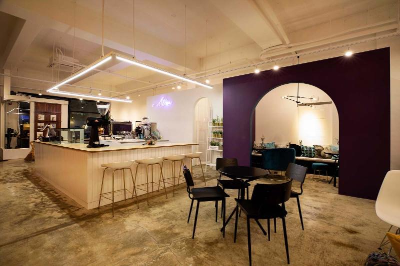 37 平简约咖啡厅，蓝门点睛之笔-13