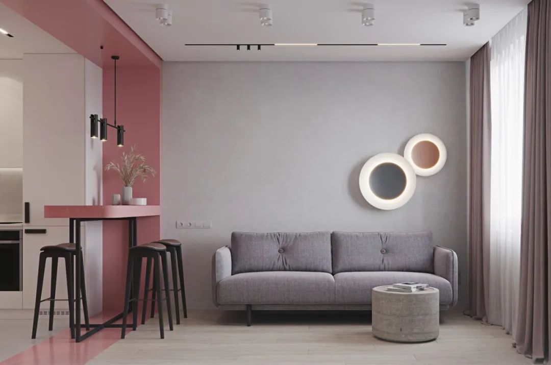9003 studio 打造 33㎡甜美暖粉单身小宅-0