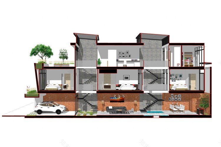 越南联排别墅的绿色生活空间-5