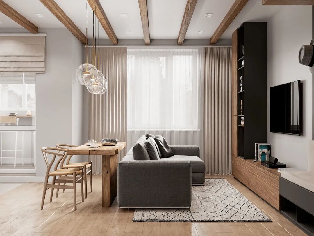 简约时尚！79平ins风复式公寓设计-2