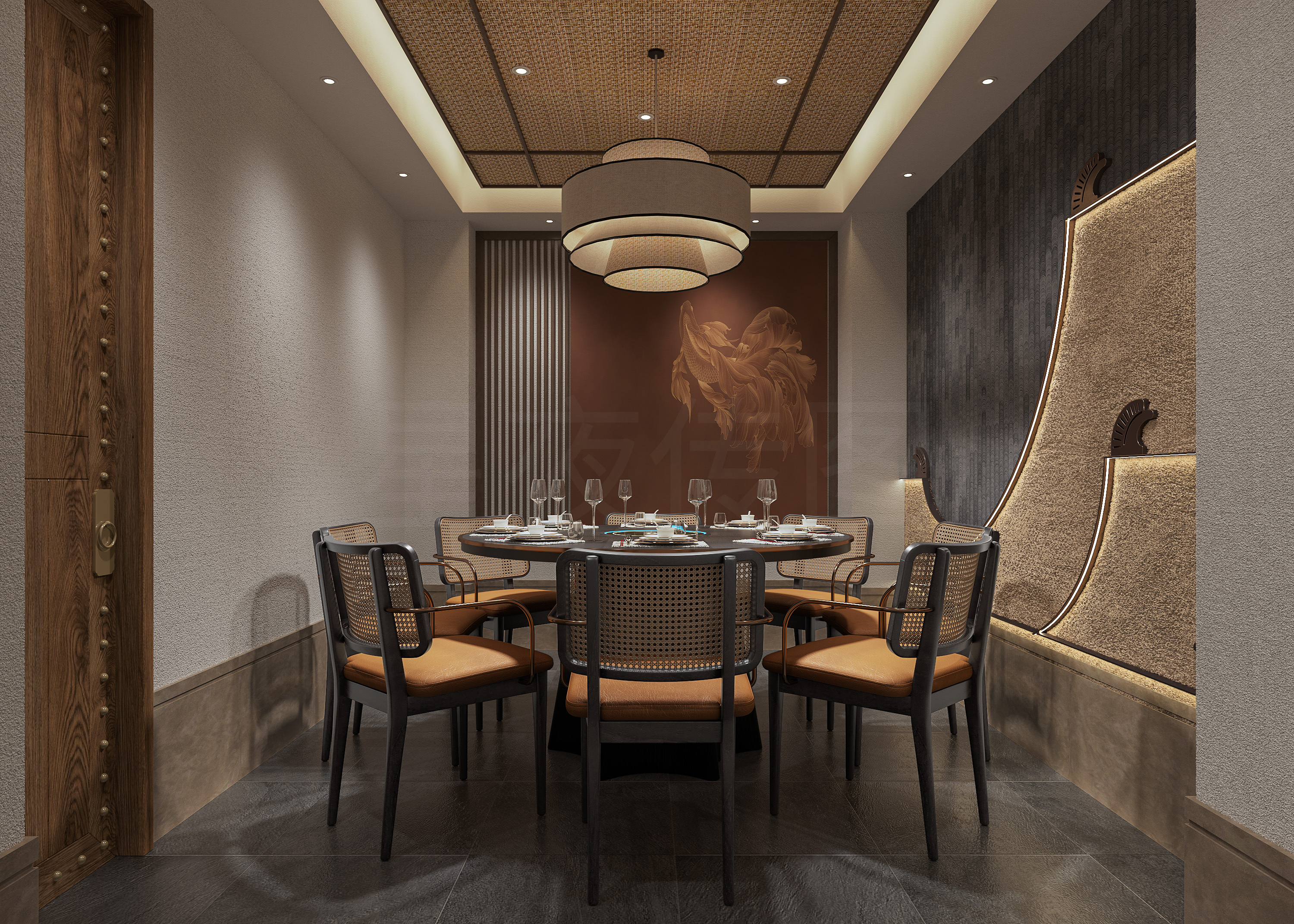 餐厅 火锅店  效果图-0