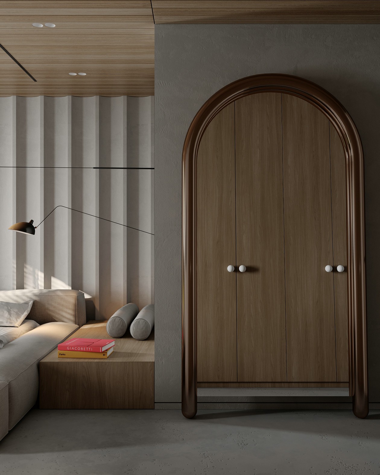 原木与灰色 打造出家居时尚美学-13