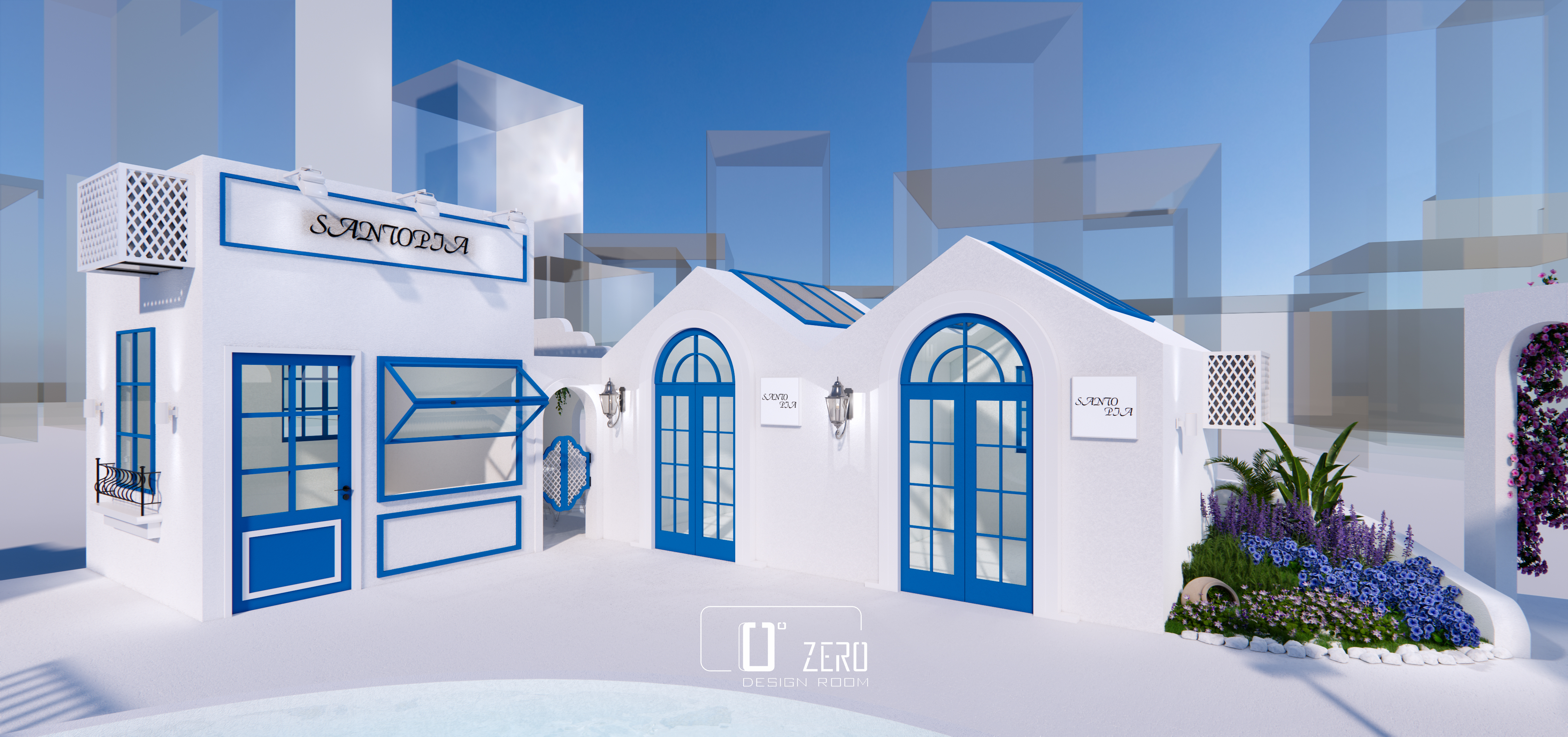 圣托里尼乌托邦理念的假日城市丨中国深圳丨Zero Desing Room-14