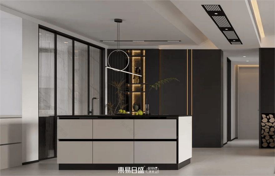 260㎡杭州家装丨经典黑白灰,装修中的简约法则-24