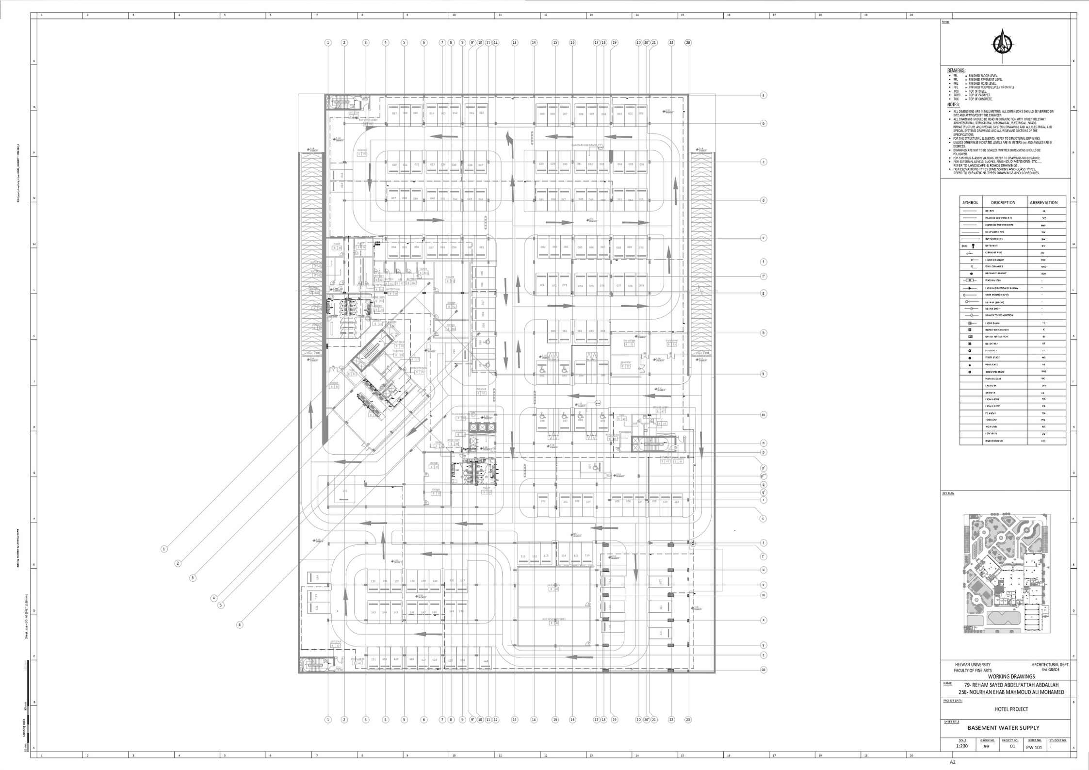 RENOS(3  STARS HOTEL)技术绘图项目丨赫勒万大学美术学院建筑系-46