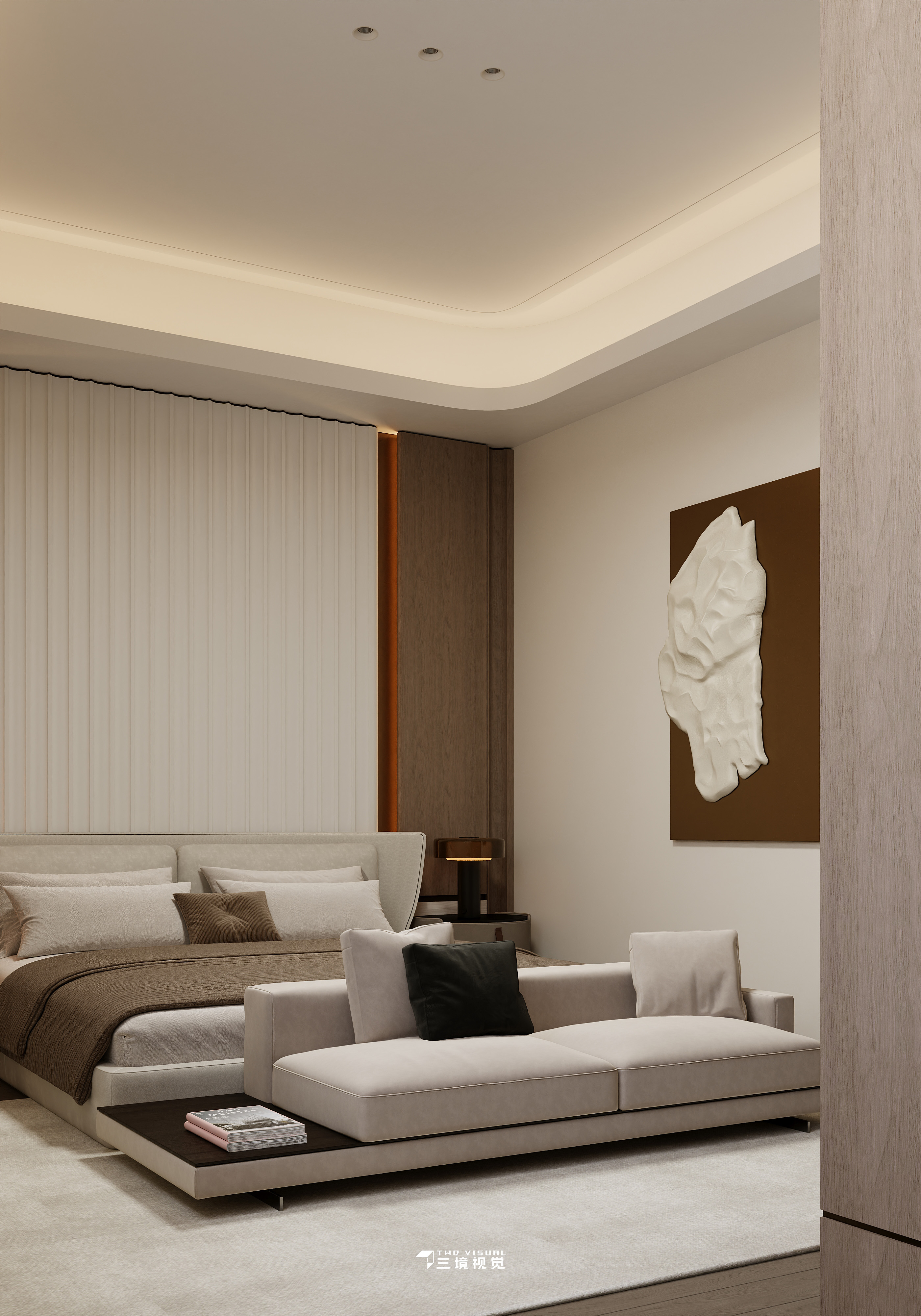 住宅-意式轻奢客厅卧室设计-5