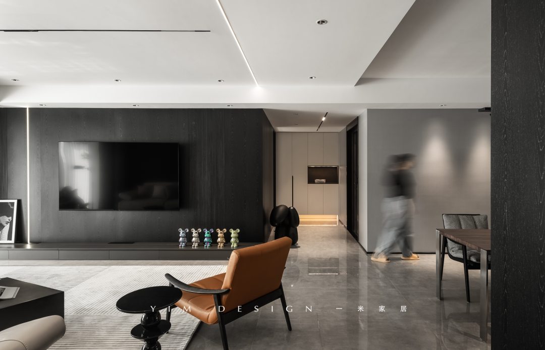 黑白格调,现代平层的独特魅力丨李宝红-11