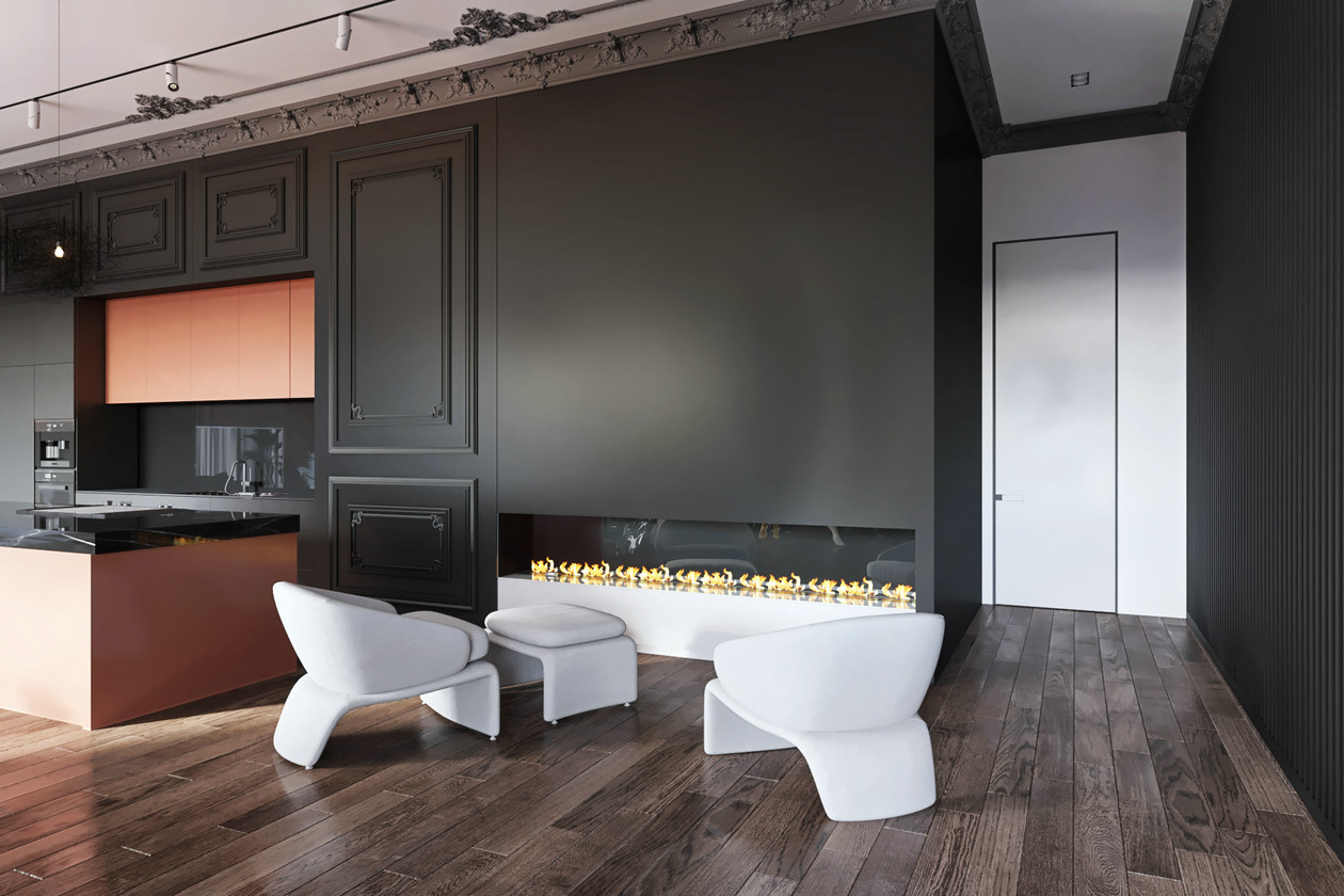 莫斯科高级灰橙色空间设计-24