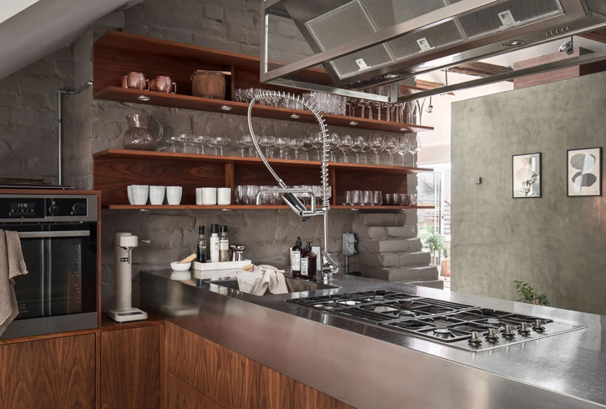 百年砖墙的现代阁楼公寓-9