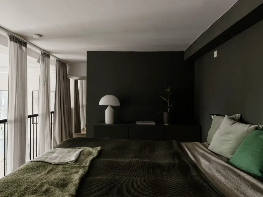 瑞典工业风迷你复式小 loft,绿色点缀完美空间-16