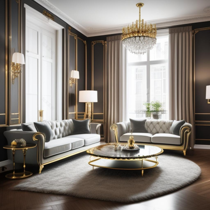 E·quisite Elegance:欧洲风格客厅室内设计丨韩国华城市-7