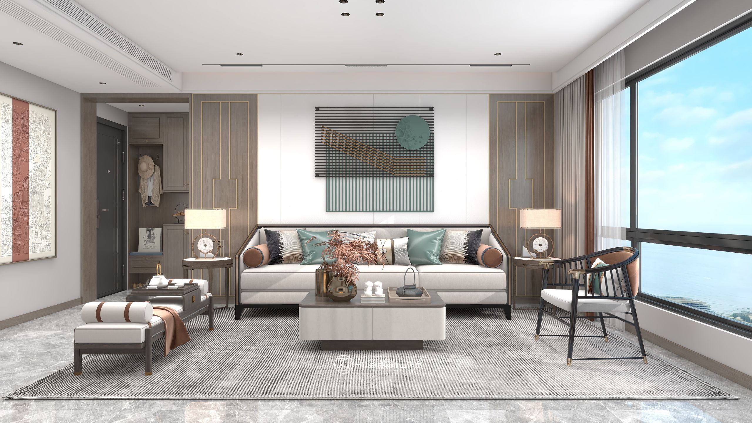 多情种新中式风格126 平方 4 室 2 厅 2 卫-5