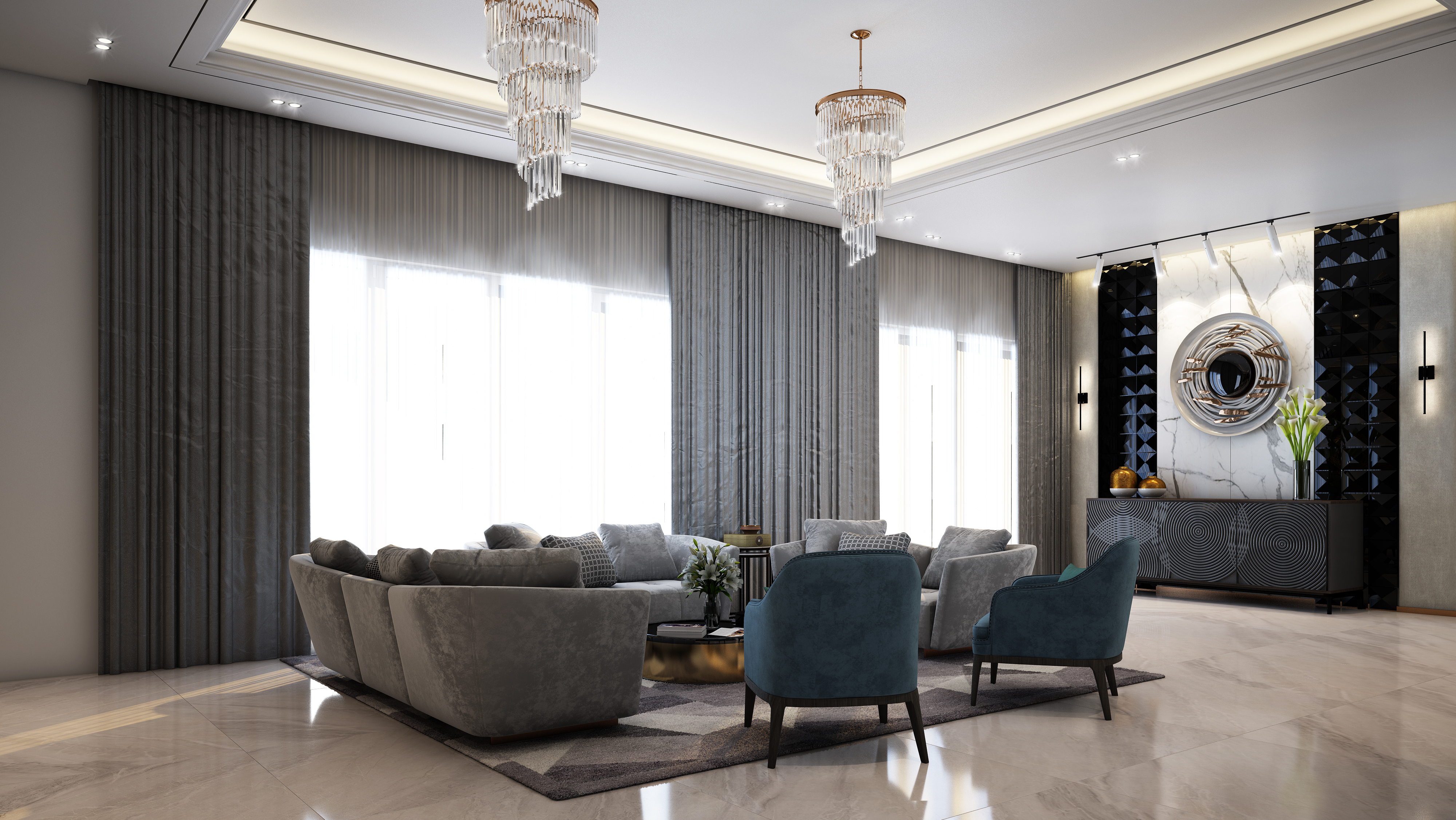 PANTRY,DINING& LIVING 室内设计丨Anish_Visuals-8