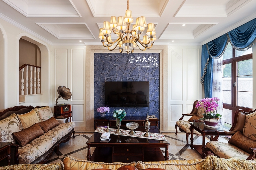 常熟 300㎡美式古典住宅设计,优雅蔓延-9