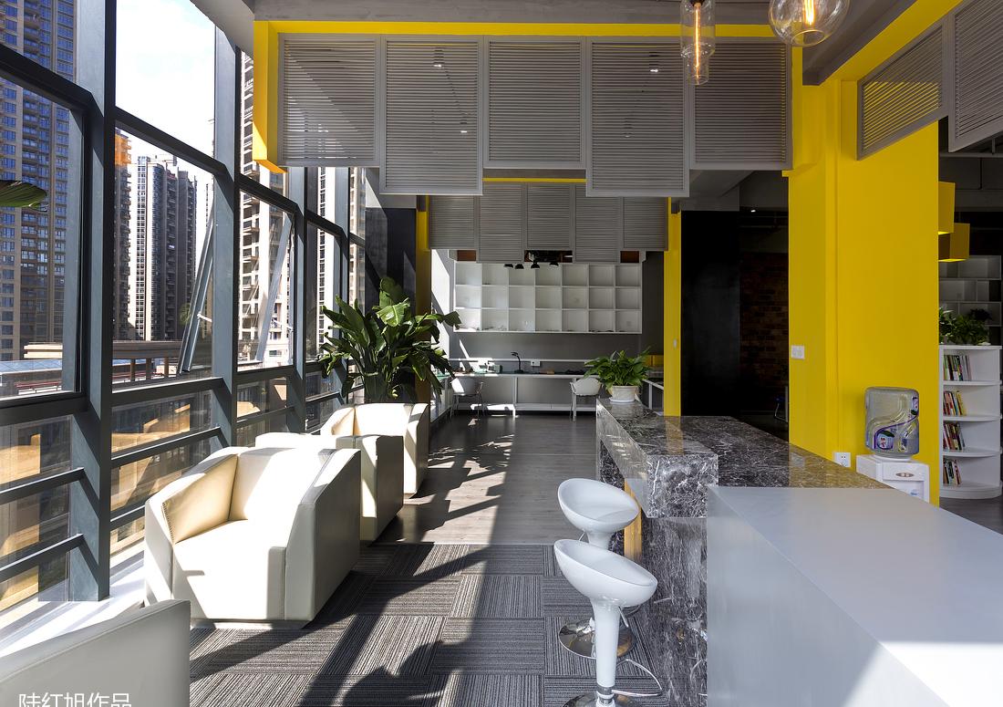 时尚工业风公共办公区设计-12