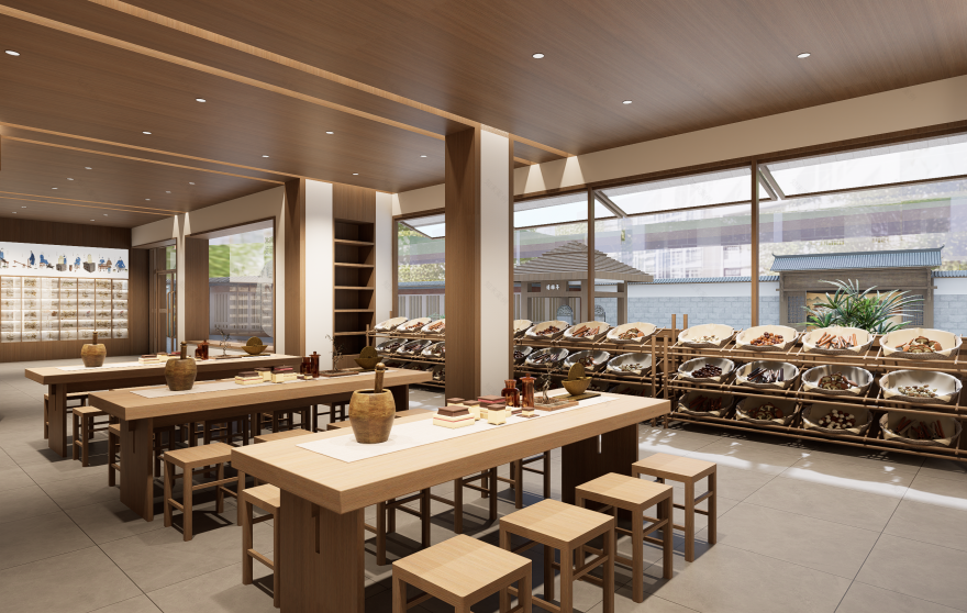 「百草轩」中医文化空间设计-17