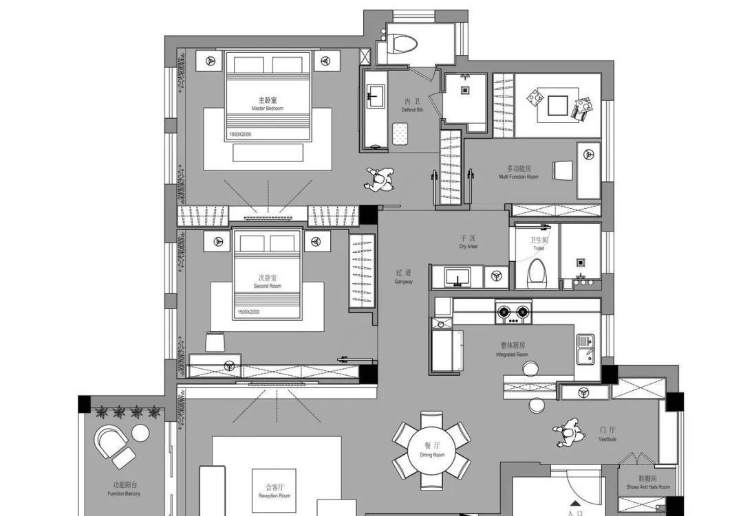 90 后新婚夫妻的现代轻奢婚房,设计巧妙且实用-2