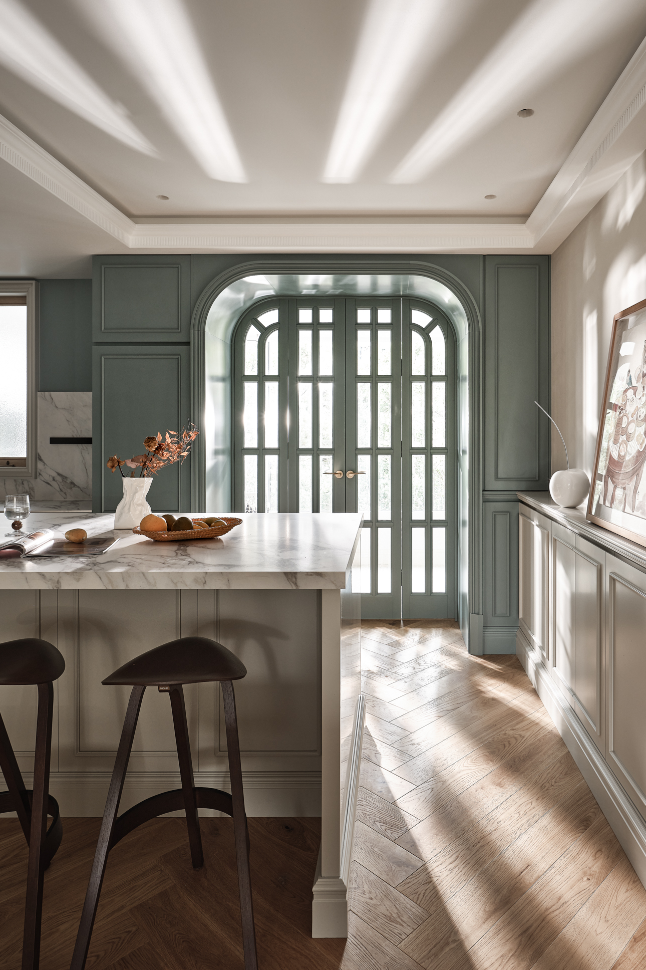 法式复古清新浪漫舒适自然风住宅设计丨中国上海丨上海示觉室内设计事务所-9